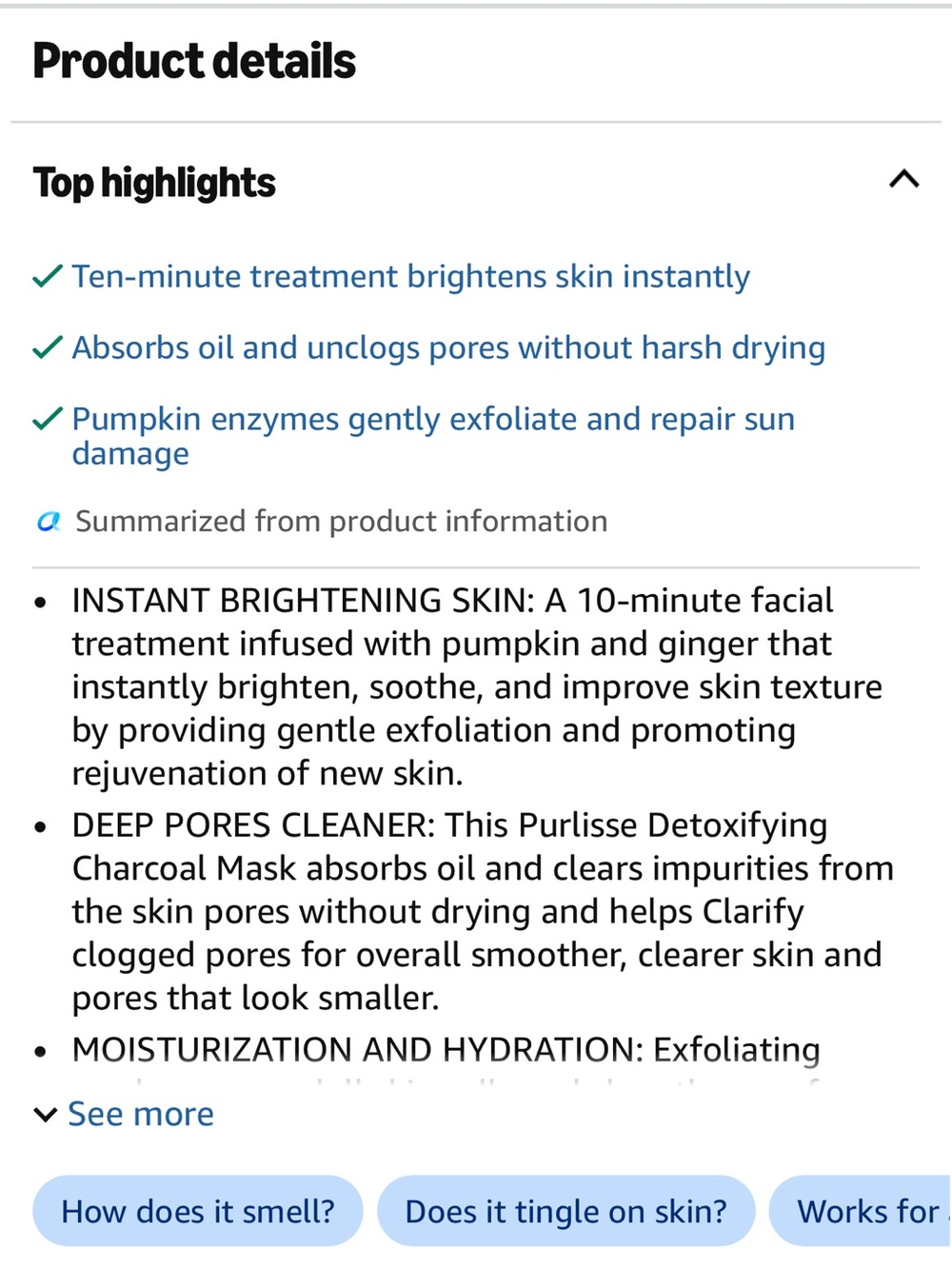 purlisse Pumpkin + Ginger Detoxifying Charcoal Mask - Orange - Picture 6 of 7